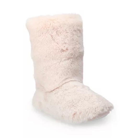 Lauren Conrad BLUSH FAUX FUR ALL OVER BOOTIE SLIPPERS SIZE XS(5-6) NWTs sealed - Picture 6 of 6